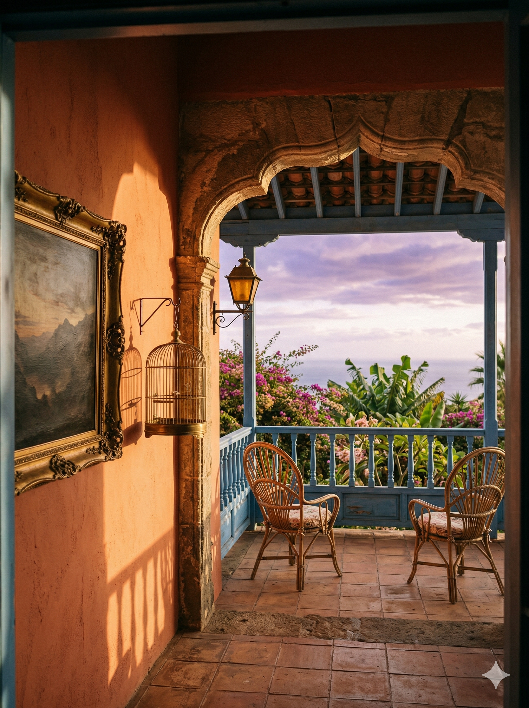 Hotel Hacienda de Abajo veranda used in the conference site